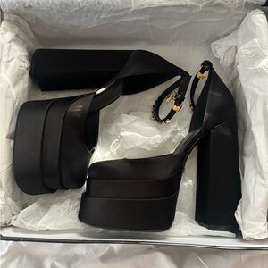 Versace Satin D’Orsay Platorm Heel